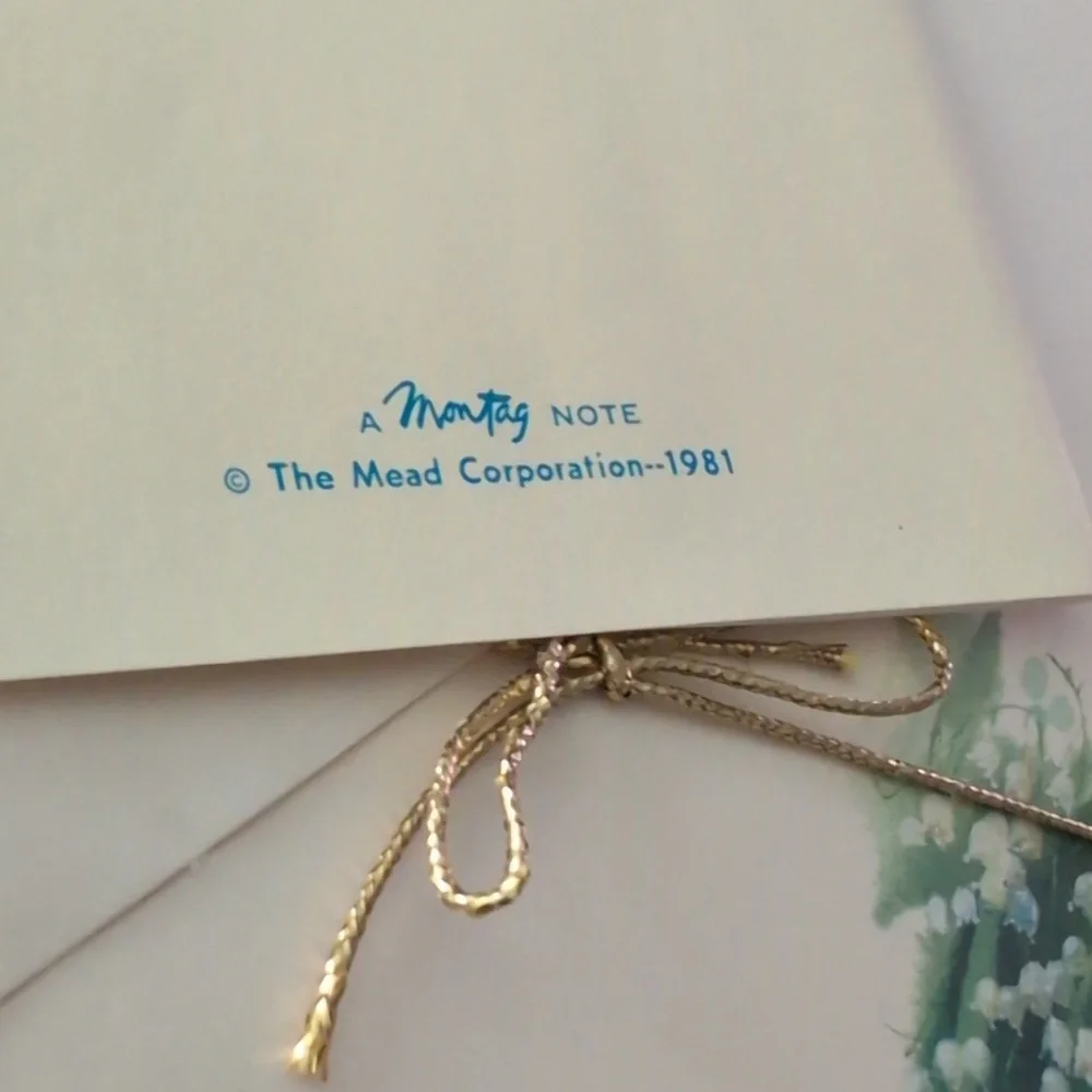 Vintage Montag Mead Cumberland Lily of the valley‎ Floral Stationery Set NIP